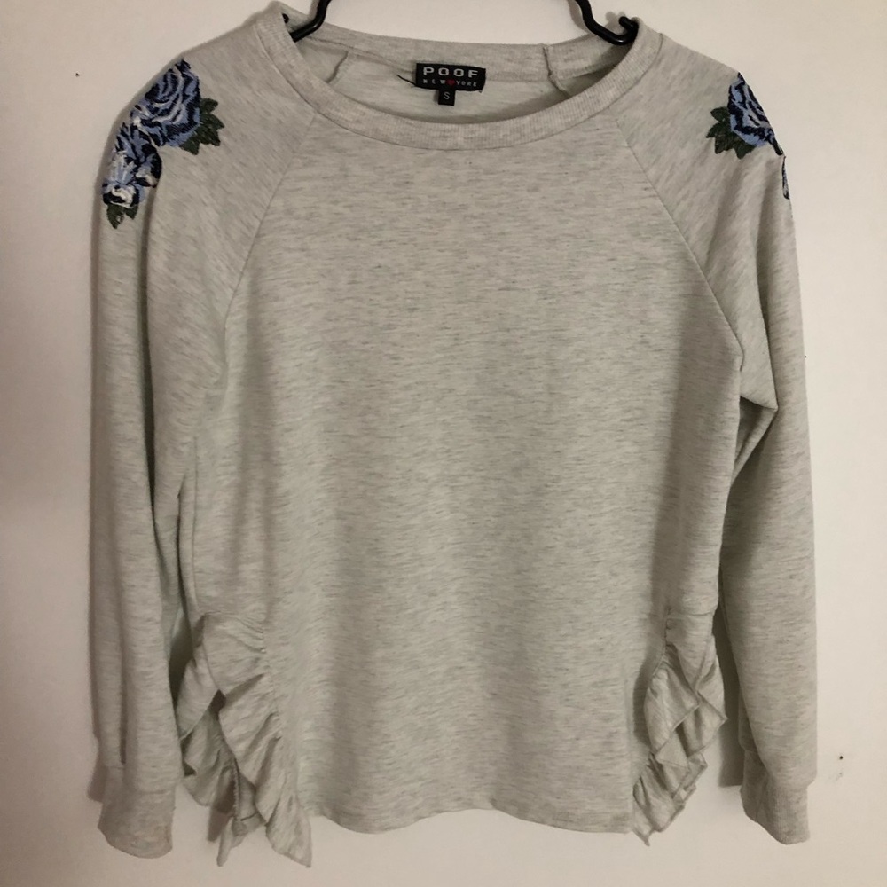 Sweater with cute shoulder roses!